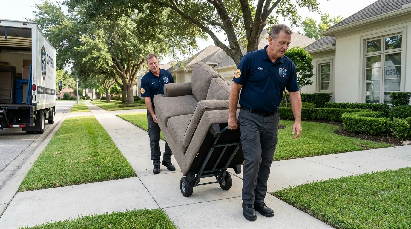 Local residential moving crew loading furniture in Lawai, HI